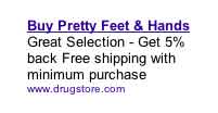 Buy Pretty Feet and Hands - screencap of Google Ad